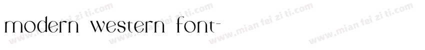 modern western font字体转换